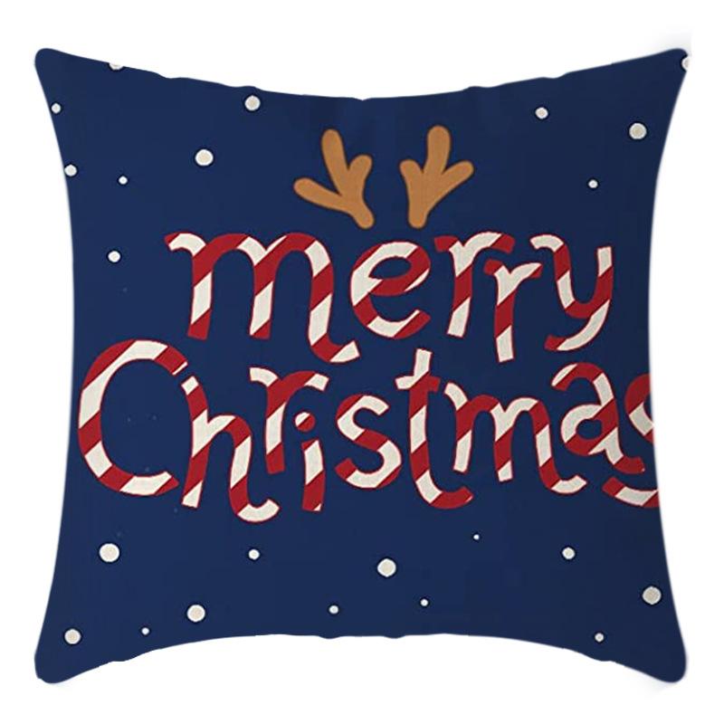 New Christmas Throw Pillow, Polyester Linen, Festive Dress Cushion, Bedroom Living Room Square Pillow, Cushion Pillow Case