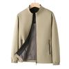 Men's Autumn Business Casual Stand Collar Jacket - Versatile Lightweight Jacket for Middle-aged and Elderly.