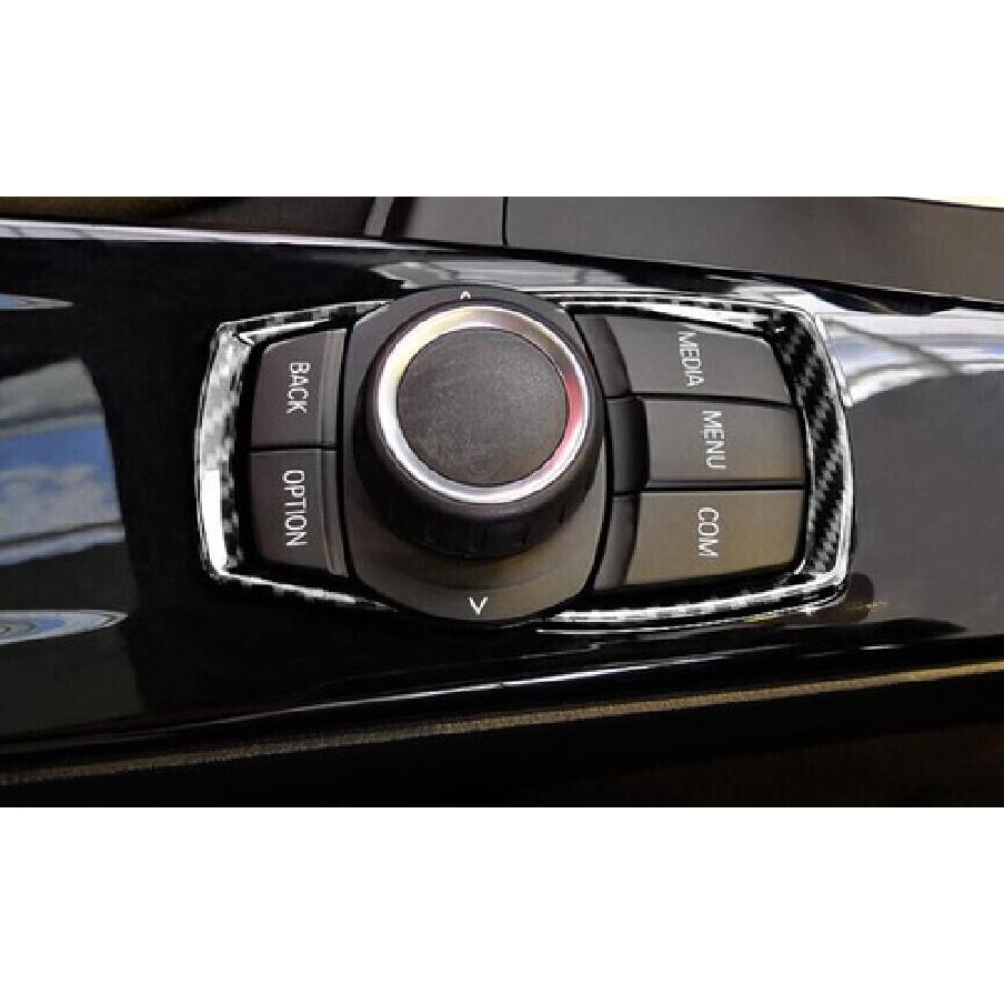 Car Middle Console 2* Carbon Fiber For BMW F20 F21 F22 F23 Multimedia Panel Trim
