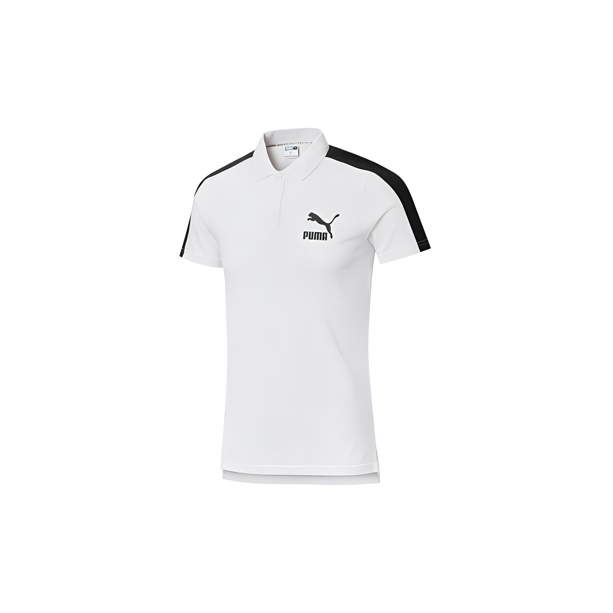PUMA Iconic T7 Polo Shirt White Men s 530015-02 M