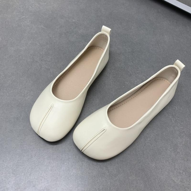 Módní Dámské Slip on Kožené mokasíny Jaro Podzim Módní Baletní Boty Dámské Ležérní Obuv s kulatou špičkou Roztomilé Ploché Nurse Boty Tenisky