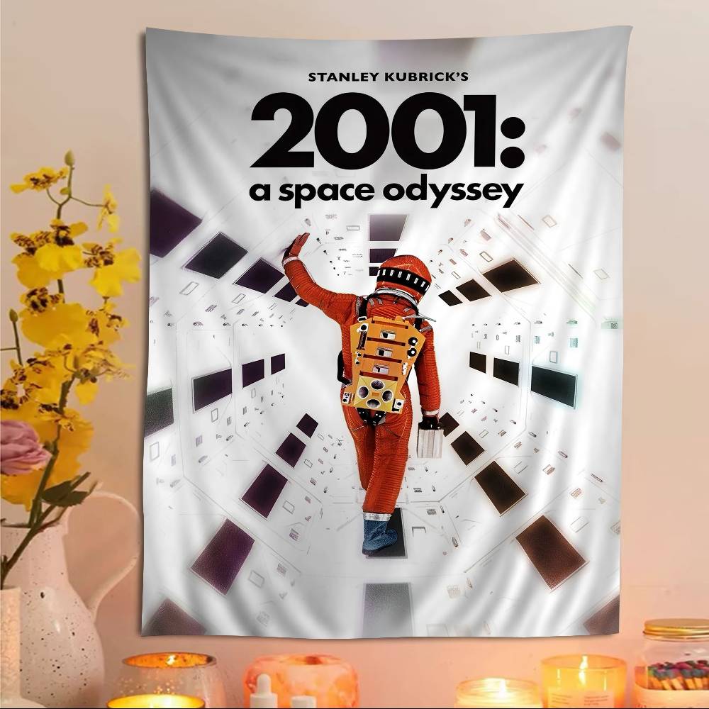 2001 A Space Odyssey Tapestry Art Printing Japanese Wall Tapestry Anime Wall Hanging Home Decor 100X70CM