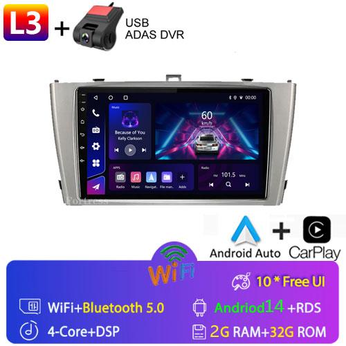 Android 14 Carplay Auto Car Radio For Toyota Avensis T27 2009 2010 2011 2012-2015 GPS Navigation Multimedia Player DSP Stereo 4G