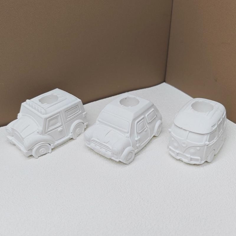 Car Candle Holder Silicone Mold Candlestick Resin Molds DIY Casting Mould for Candle Stand Base Table Home Decorations