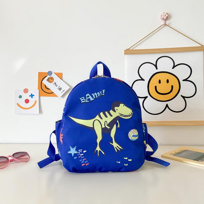 Adorable Cartoon Dinosaur Print Children's Backpack Lightweight Canvas School Bag