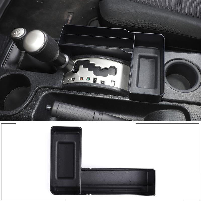 

Черный автомобильный ящик для хранения из АБС-пластика, лоток для переключения передач, органайзер для Toyota FJ Cruiser 2007-укладка, уборка салона автомобиля Style B
