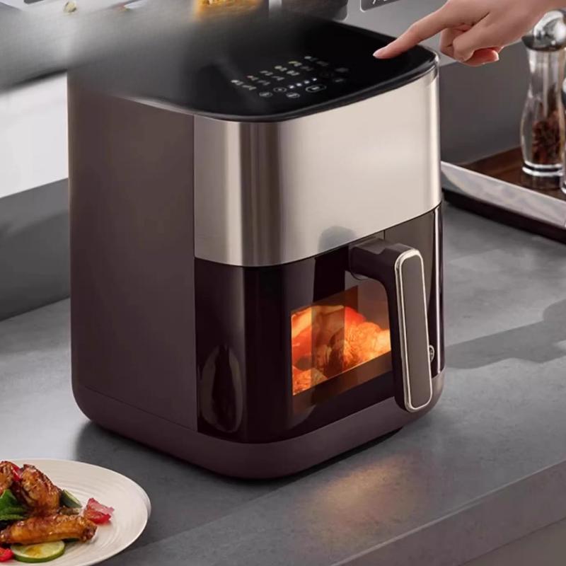Household Dual Heat Source Air Fryer Far Infrared Visual Glass Multifunctional Intelligent