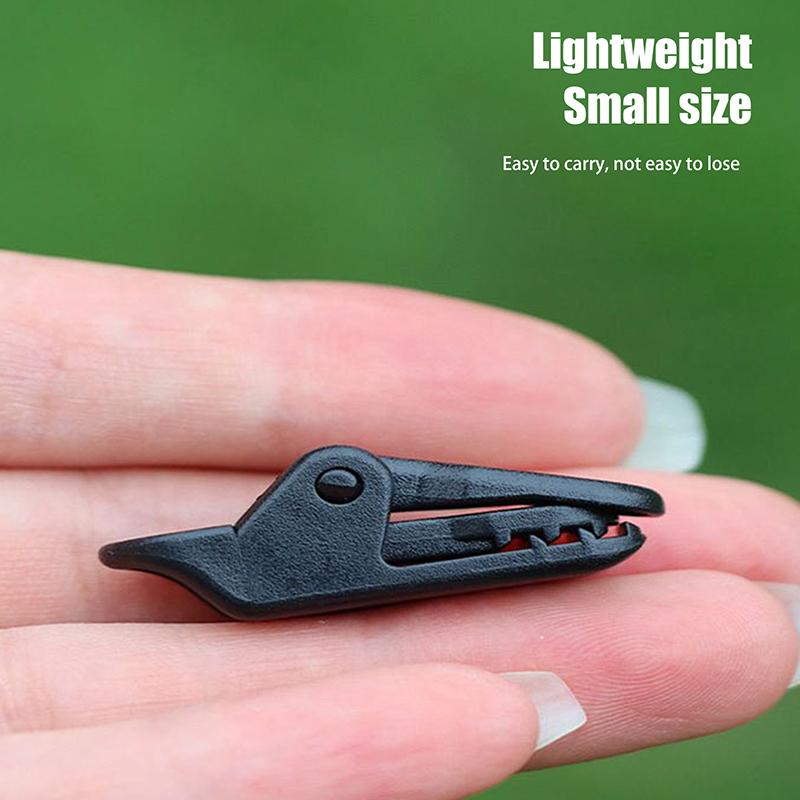 

Зажимы для тента 10 шт. Черный зажим-крокодил Маленький для улицы Кемпинг Тент Крючок-точка Палатка Ветрозащитный зажим чёрный