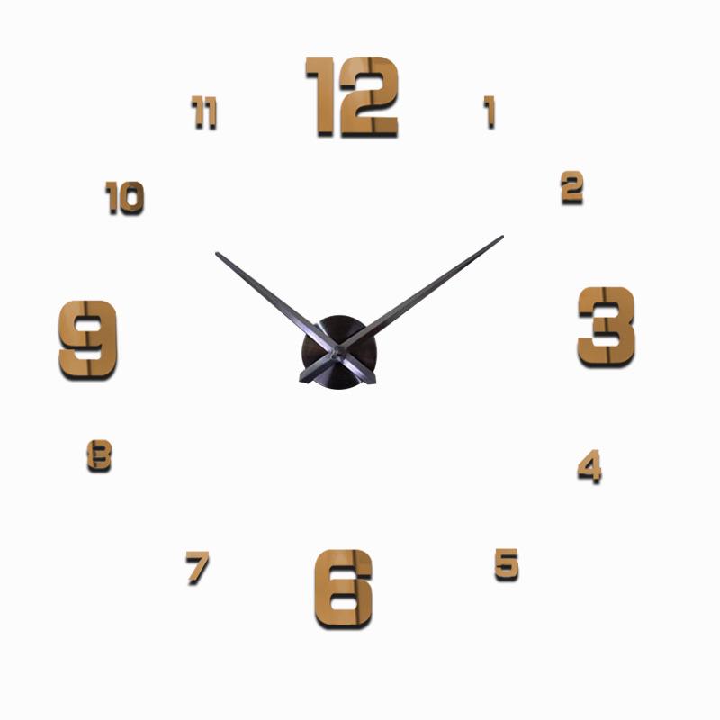 Kreative 3D DIY Quarz-Wanduhr im europäischen Stil für das Wohnzimmer