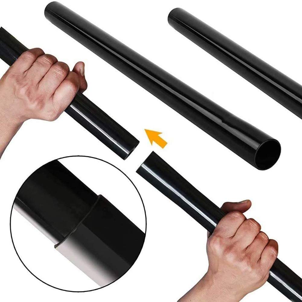 Universeller Staubsauger-Verlängerungsrohr 32mm Innendurchmesser Kunststoff Flexibler Schlauchverbinder Schwarz Set mit 2 Stück