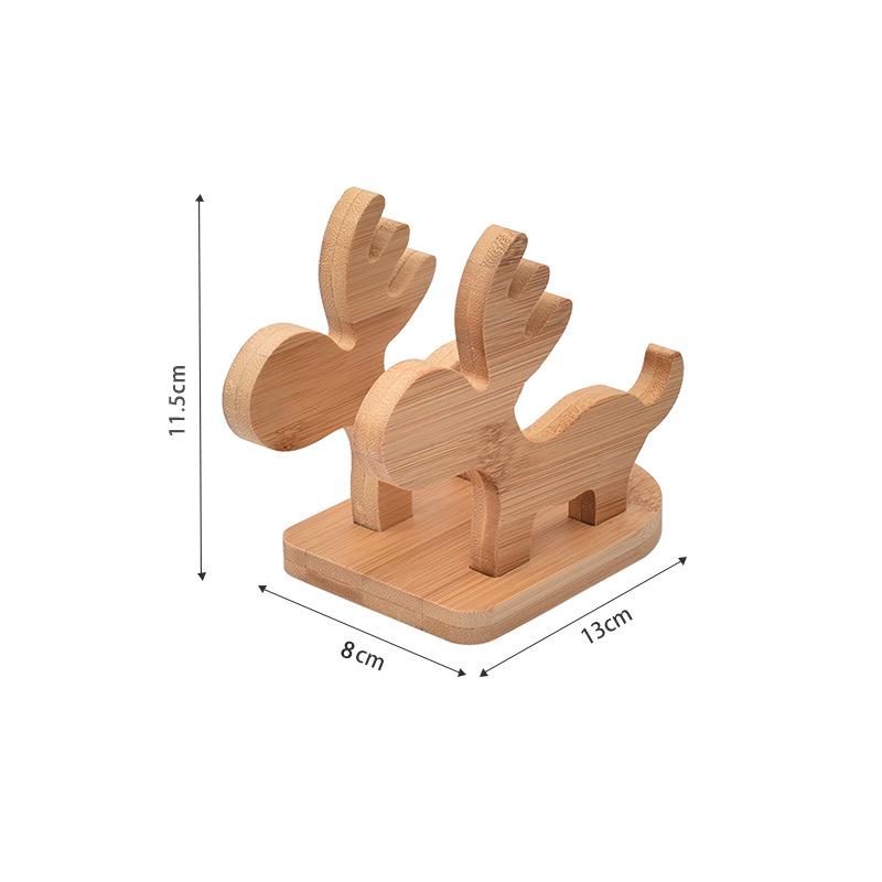 Bamboo Phone & Tablet Holder with Amplifier - Customizable Logo