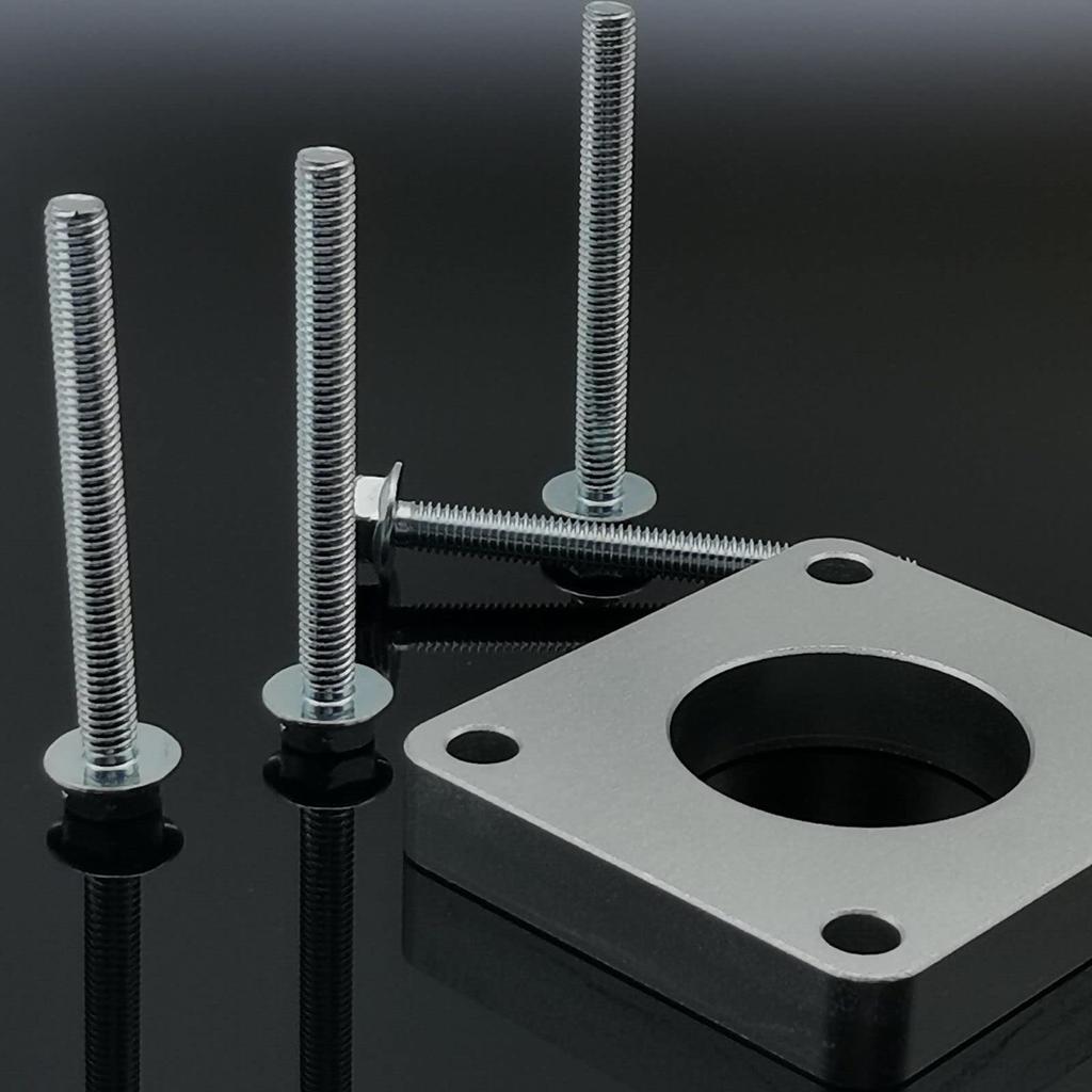 JINGLING Carry Trunk K6A Throttle Spacer Aluminum Throttle Body 1 Piece DA62T/DA63T/DA65T 13421-77G00 Spacer, Silver, [Used]