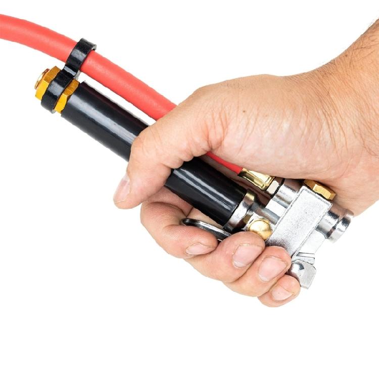 Analogs Tire Inflator with Pressure Gauge, 1/4NPT Offset Double Head Chuck 10 -120PSI for Car Motorcycle