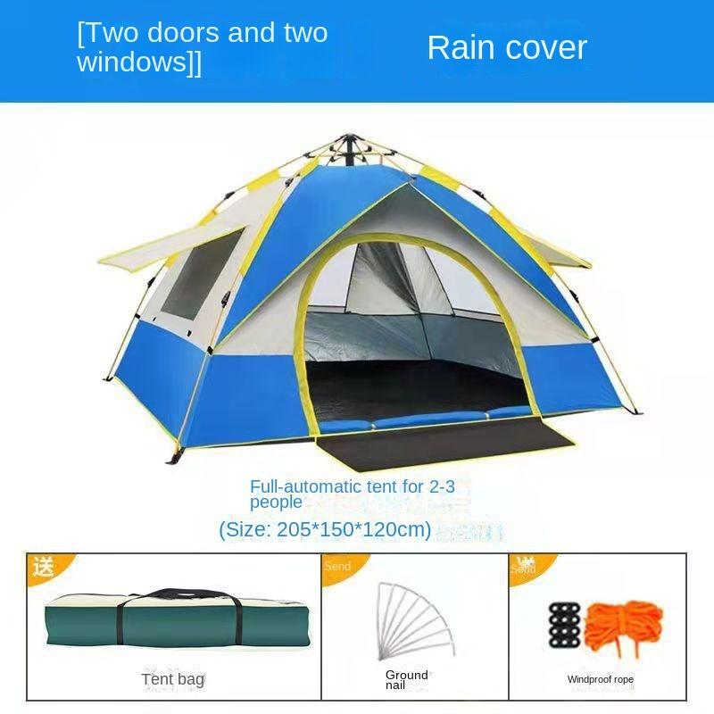 Outdoor Tent Camping Full Set Outdoor Camping Family Picnic Travel Sun Protection Folding Sunshade Portable Automatic