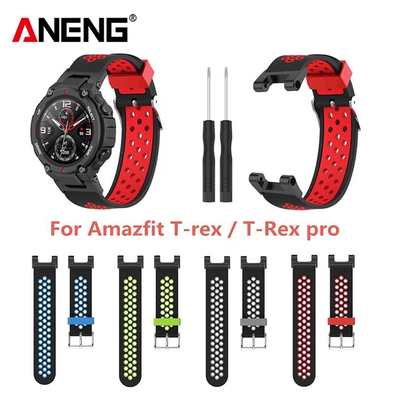 

Регулируемый тканый эластичный ремешок, одноцветный, двухцветный, сменный ремешок, подходит для Huami Aamazfit T-Rex/T-Rex Pro