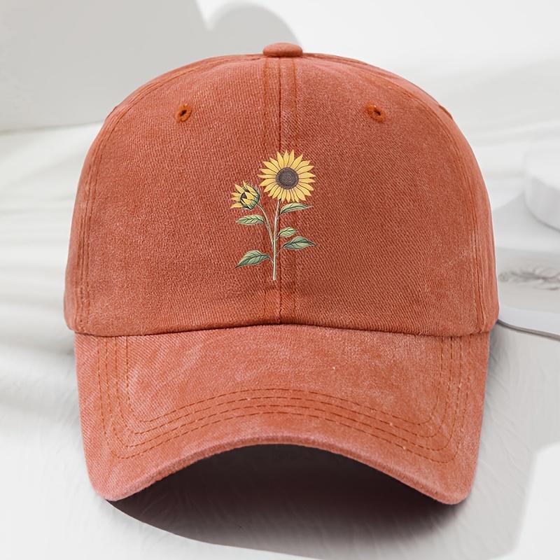 Retro Sunflower Baseball Hat Adjustable Dad Hat Suitable for Outdoor Sports Fishing and Camping Daily Leisure