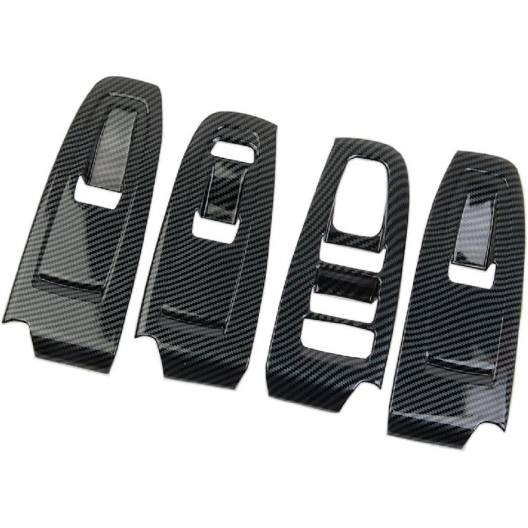 Carbon Fiber Style Interior Window Lift Switch Panel Cover Trims Accessoriess for 2018-2023 Subaru Crosstrek,2017-2023 Impreza,2022-2025 WRX