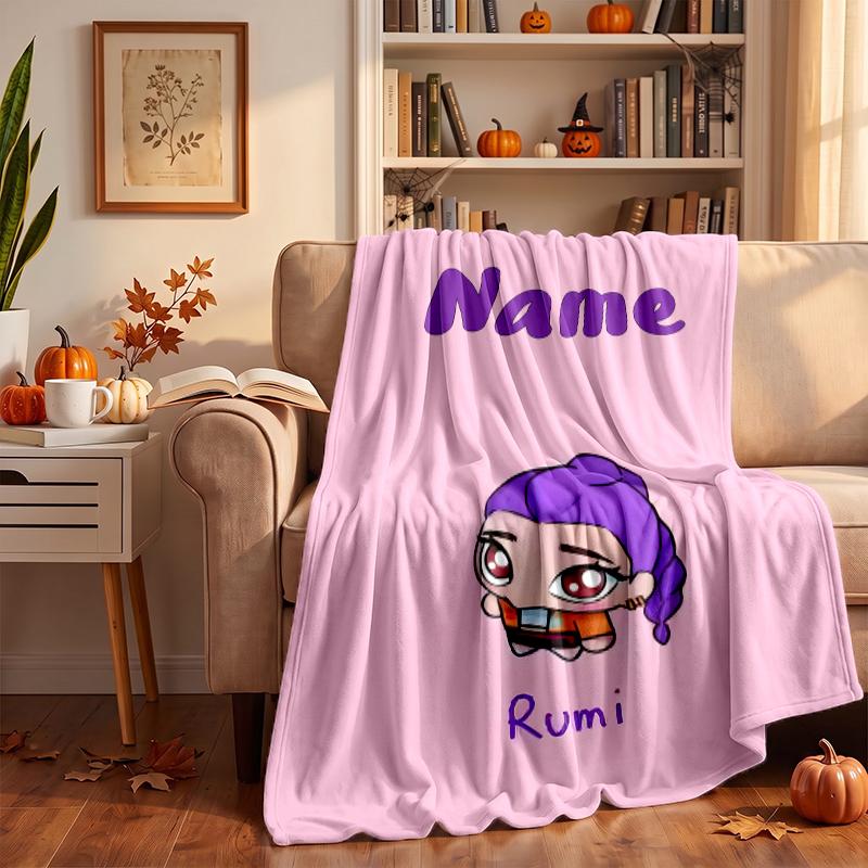 rumi Custom Flannel Blankets Soft Warm Cozy Throws for Home Decor Holiday Gifts