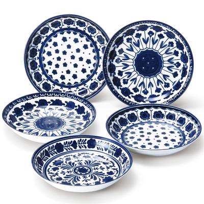 Massa Curry Grande Diâmetro x Altura 5 Feito em Micro-ondas e Máquina de Lavar Louça Gran Azul [Dolce duo] Prato, Prato, Prato, 22,5 4cm, Azul, Peças, Japão, Seguro,