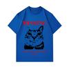 Men's 100% Cotton Crew Neck Short Sleeve T-Shirt, Funny Missing Cat Printed Casual Lightweight Tee for Daily Wear, Comfy Breathable Summer Top with Un