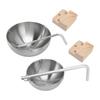 stainless steel Sauna bowl Hanging Aromatherapy Oil Cup with Wooden Block Incense Function For Sauna Room