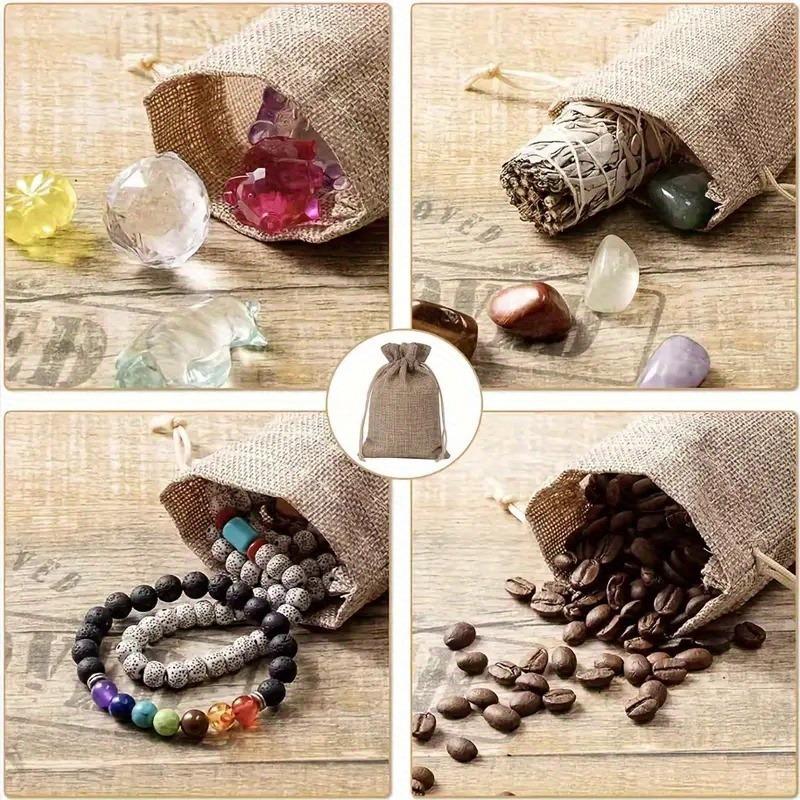20 Stück Premium Jute Sackleinen Kordelzugbeutel - Mehrzweck Stoff Schmuckbeutel für Party, Hochzeitsgeschenke, Geburtstag, Kunst & DIY Handwerk