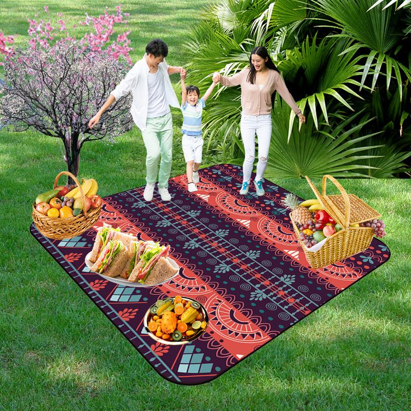 Picnic Blankets Extra Large, Waterproof Foldable Outdoor Beach Blanket,3-Layer Picnic Mat for Camping, Hiking, Travel, Park, Concerts