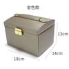 Portable Three-Tier Jewelry Box Wooden Storage Organizer for Earrings Necklaces Rings with Lock Cross-Border