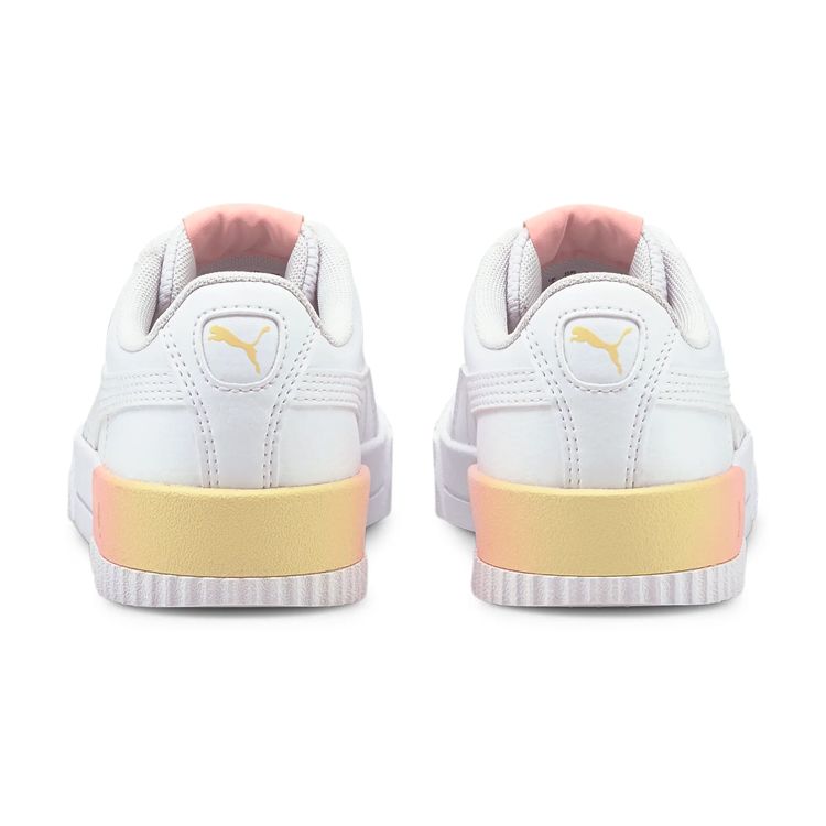 Puma Carina Sports Low-Top Kids Sneakers Kids Sneakers White Yellow 368765-01