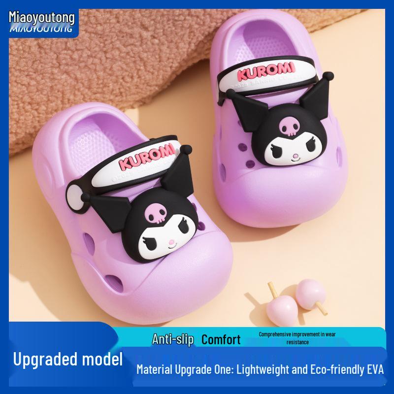 Sommer-Hausschuhe für Mädchen: Rutschfeste Sandalen für Kleinkinder für drinnen & Strand, Stilvolles Lochdesign