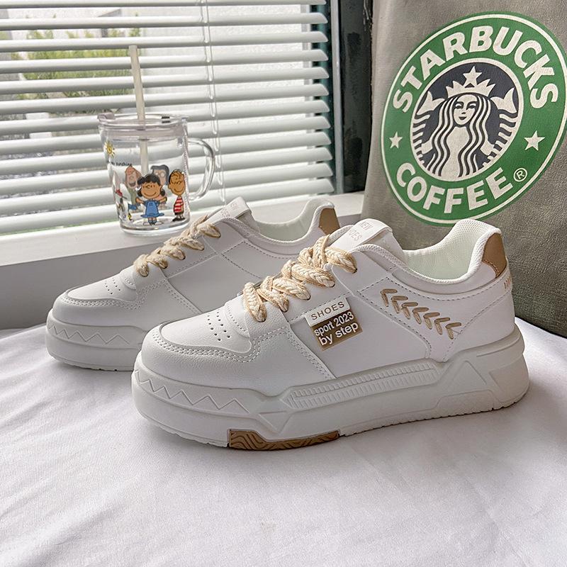 

Весенние новые колосья пшеницы студенческие кеды повседневные платформенные белые туфли спортивные универсальные повседневные туфли 40