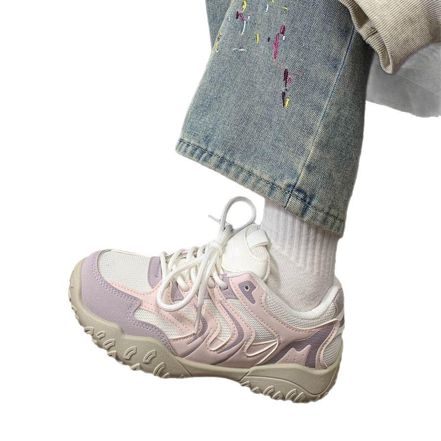 Popular mountaineering dad shoes children 2025 autumn new mesh breathable women's shoes versatile soft-soled casual sports shoes