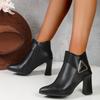 Fashion 2025 Spring Short Boots Women Fashion Leather Pumps High Quality  High Heels Autumn Shoes Ankle Modern  Drop Shipping