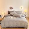 Cotton Fleece Coral Fleece Bed Four-piece Set Flannel Bedding Fleece Quilt Cover Bed Sheet Three-piece Set