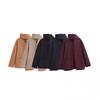 Cappotto Oversize Largo da Donna con Dettaglio Sciarpa Girocollo Blu Navy Capospalla Invernale
