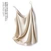 Solid Color Satin V-neck Tank Top for Women Pure Color Satin V-neck Strap Female