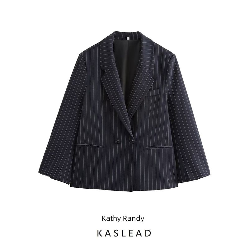 Kaslead New Arrival Women's Clothing Fashion Style Fashion Minimalist Pinstripe Loose Suit Jacket 1255819