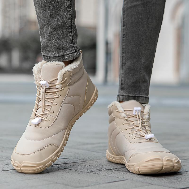 Winter Plush Snow Boots Thick Soled Anti-slip Cotton Shoes Men Women Short Ankle Boots Wear-resistant Outdoor Sneakers