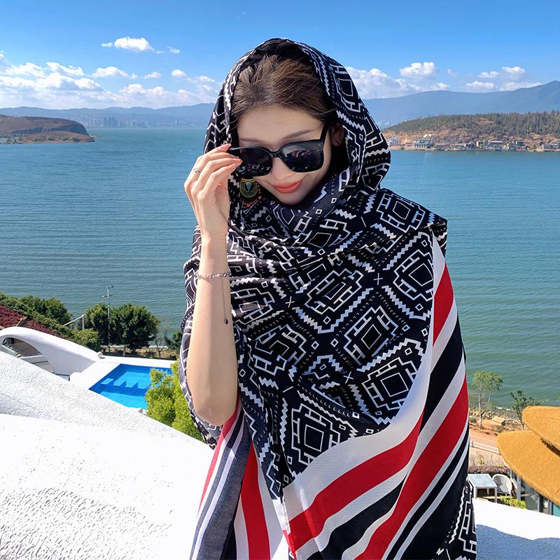 Ethnische Sonnenschutz-Reiseshawl - Yunnan, Qinghai, Tibet, Xinjiang