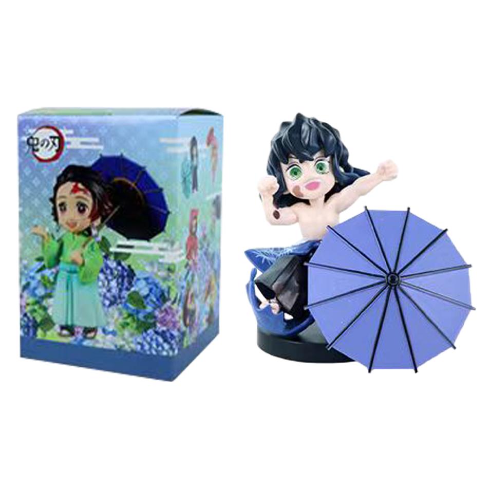 Animation 6Pcs/Kit Q Version Demon Slayer Boxed Action Figure Miniature Figurine Decoration Piece Attachment Animation Design Adorable Decoration