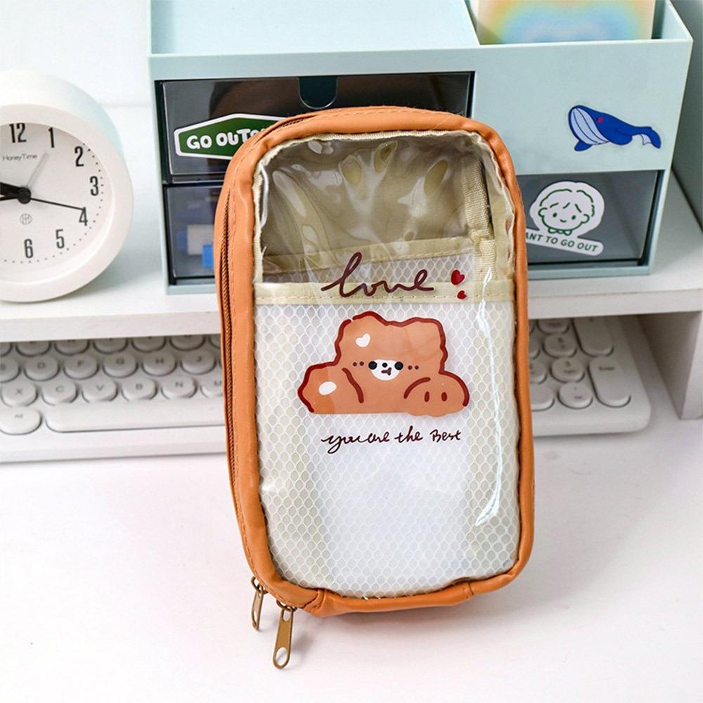 Multilayer Pencil Case Large Capacity Pen Box Cartoon Pen Bag  School Office