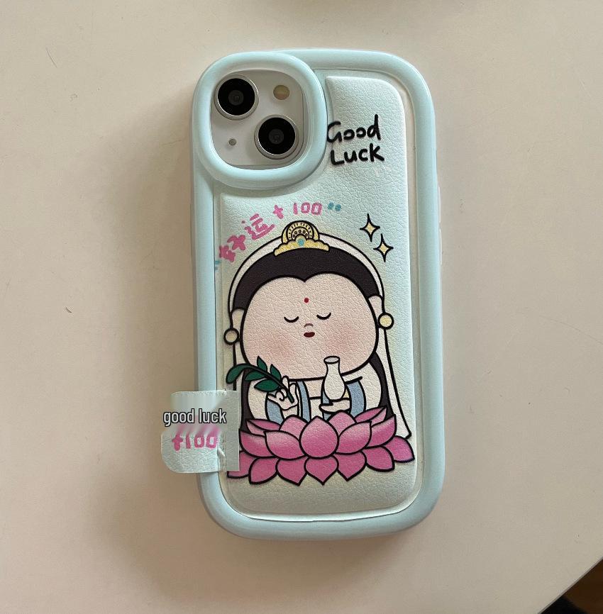 

Good Luck Guanyin Peach Blossom iPhone 17/16/15 PROMAX Case 15 Pro Max светло-зеленый
