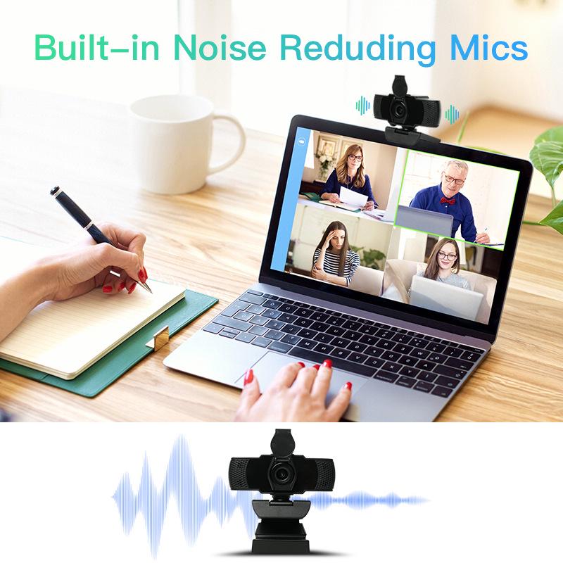 1080P HD USB Webcam with Microphone for Live Broadcast & Video Conferencing