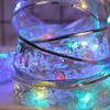 10m 100 Lights Christmas Ribbon Lights Battery-Powered Flashing Christmas Tree Decoration Light Polyester LED