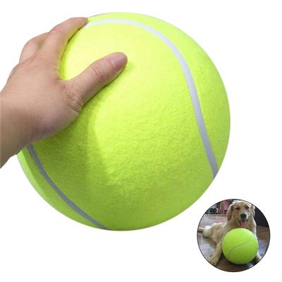 Minge de tenis gigantică de 24 cm Jucărie de mestecat pentru animale de companie Minge de tenis gonflabilă Jucărie semnătură pentru animale de companie