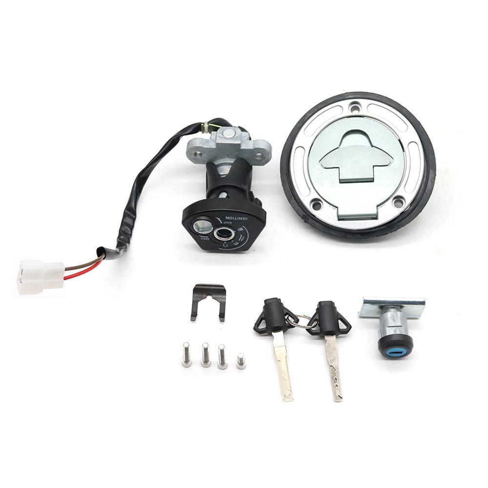 

Motorcycle Ignition Switch Fuel Gas Cap Cover Seat Lock Set For Yamaha YZF-R15 YZF R15 V3 2017- YZF155 YZF 155 - As Picture Showed