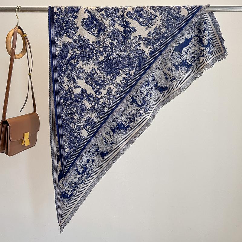 Women's Faux Cashmere Winter Scarf Thick Warm Pashmina Wrap Soft Shawl Kerchief Blanket New Design for Cold Weather