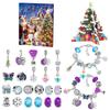 Christmas Advent Calendar Gifts, DIY Bracelet Making Kit For For Child Adult, 24-Days Christmas Countdown Calendar Jewelry Gifts