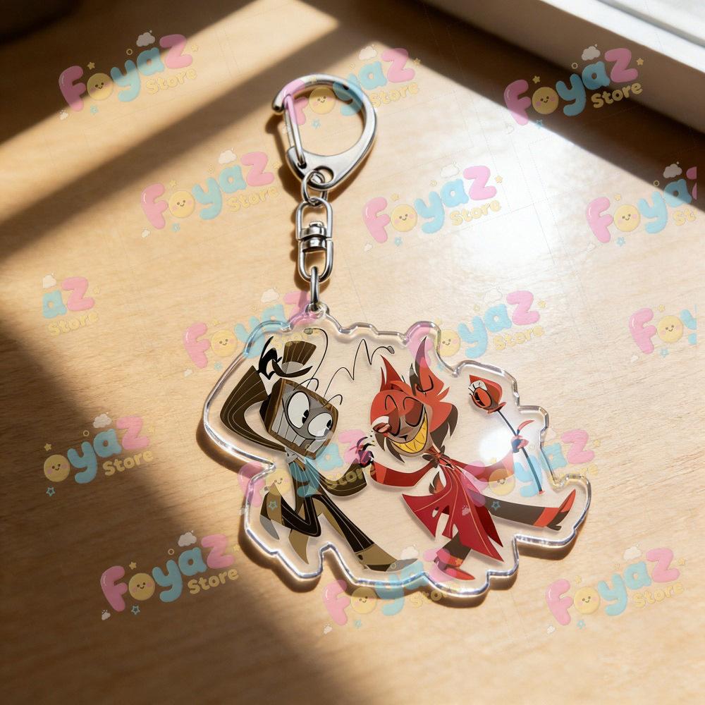 Cool Cartoon Chibi Alastor Vox Keychain Vox Fan Gift Vox Standee