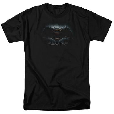 Batman Prieš Superman Logotipą Vyriški Marškinėliai Juodi Oficialiai Licencijuoti